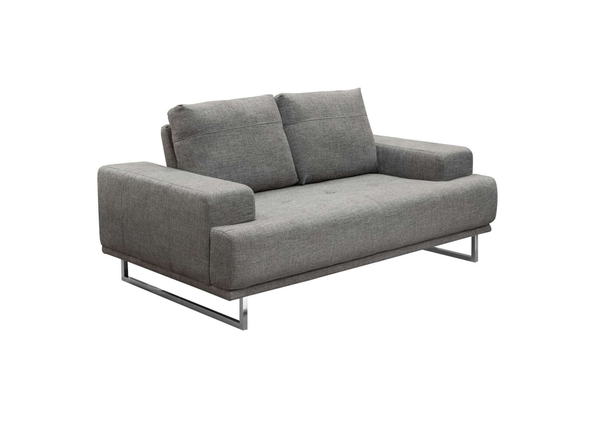 Russo Loveseat w/ Adjustable Seat Backs in Space Grey Fabric by Diamond Sofa,Diamond Sofa