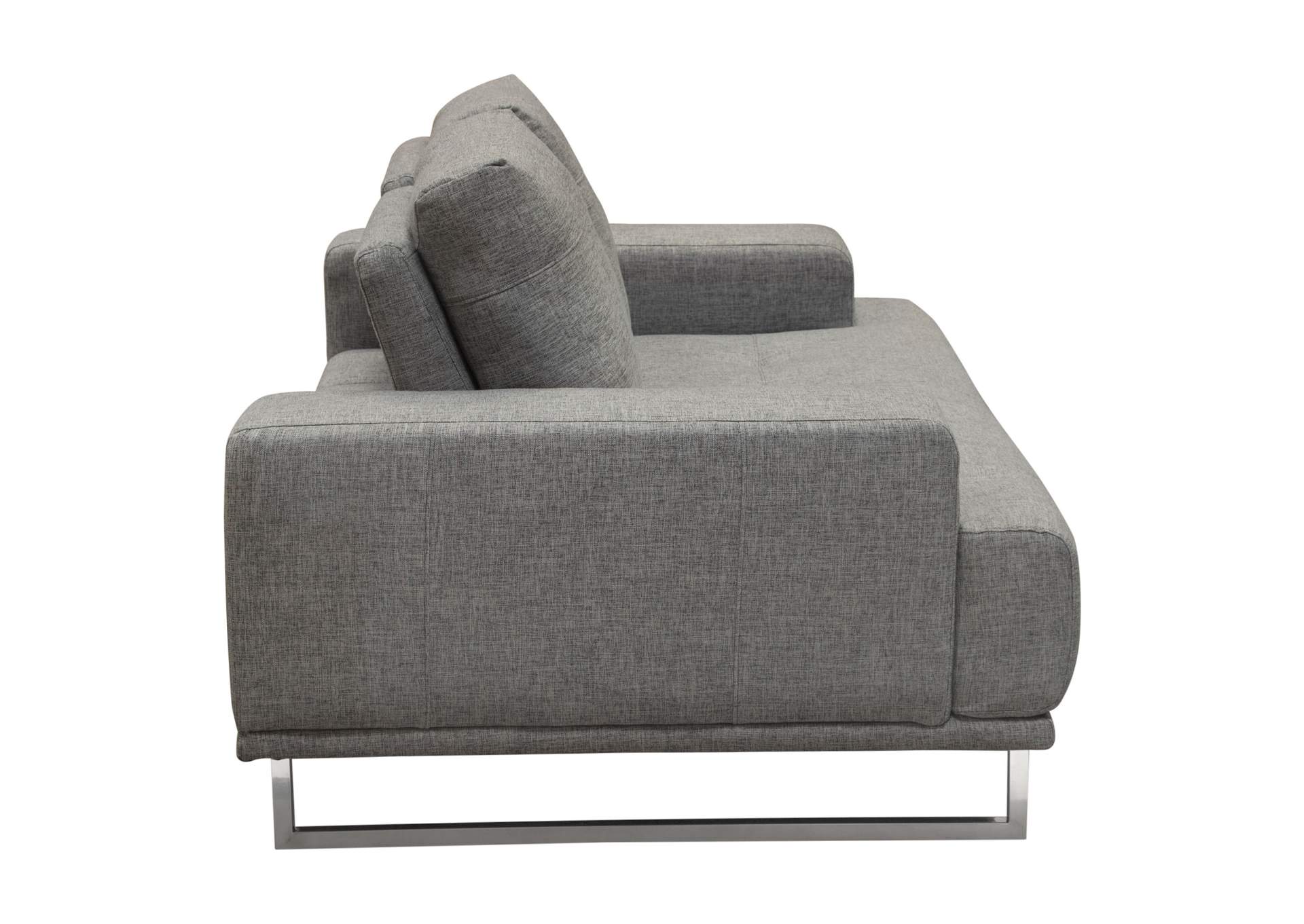 Russo Loveseat w/ Adjustable Seat Backs in Space Grey Fabric by Diamond Sofa,Diamond Sofa