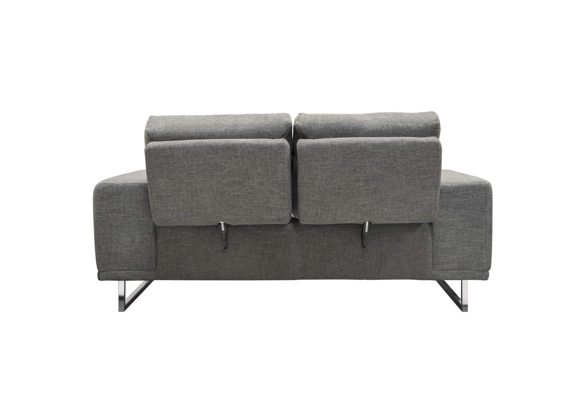 Russo Loveseat w/ Adjustable Seat Backs in Space Grey Fabric by Diamond Sofa,Diamond Sofa