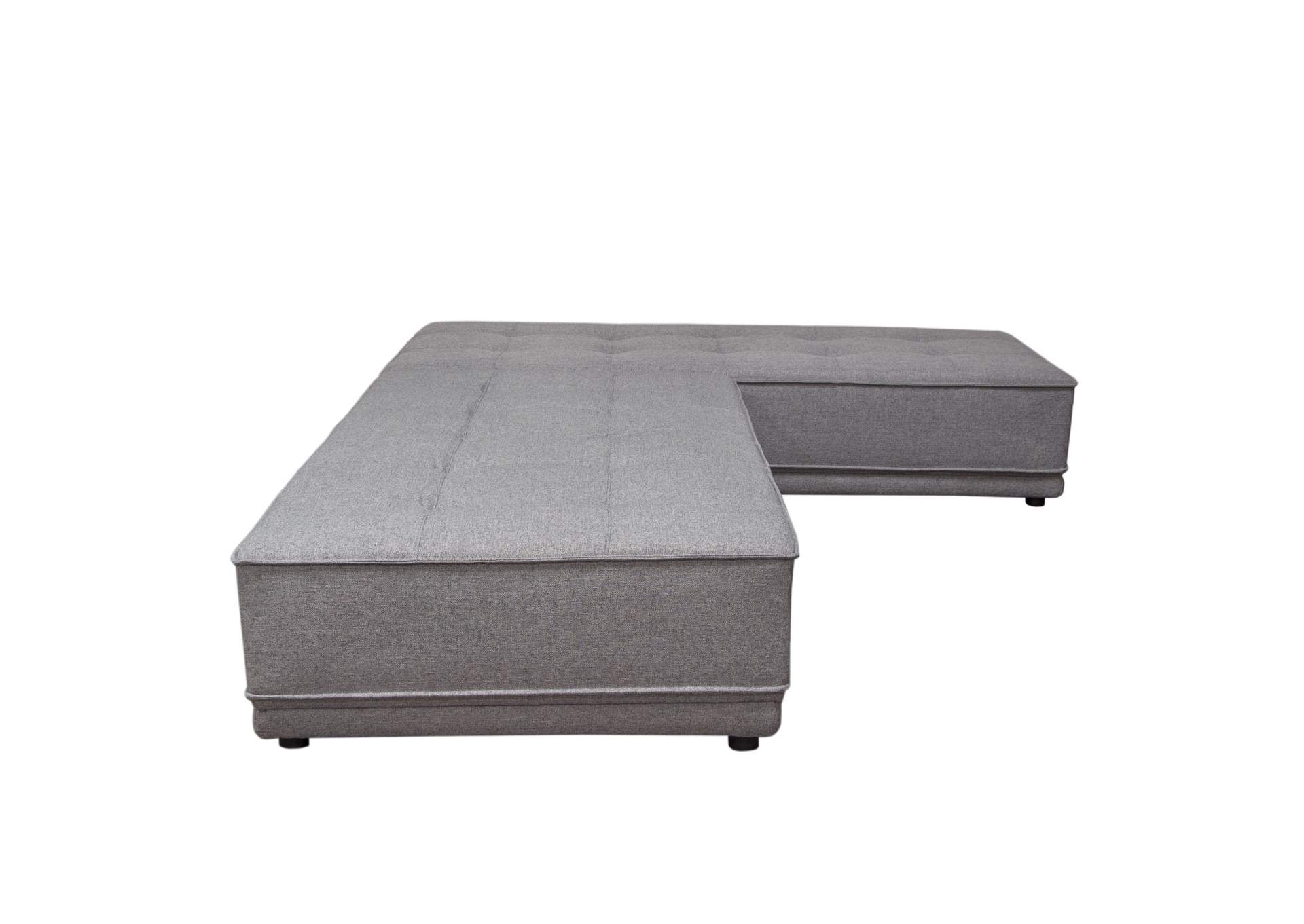 Slate 2PC Lounge Seating Platforms with Moveable Backrest Supports in Grey Polyester Fabric by Diamond Sofa,Diamond Sofa