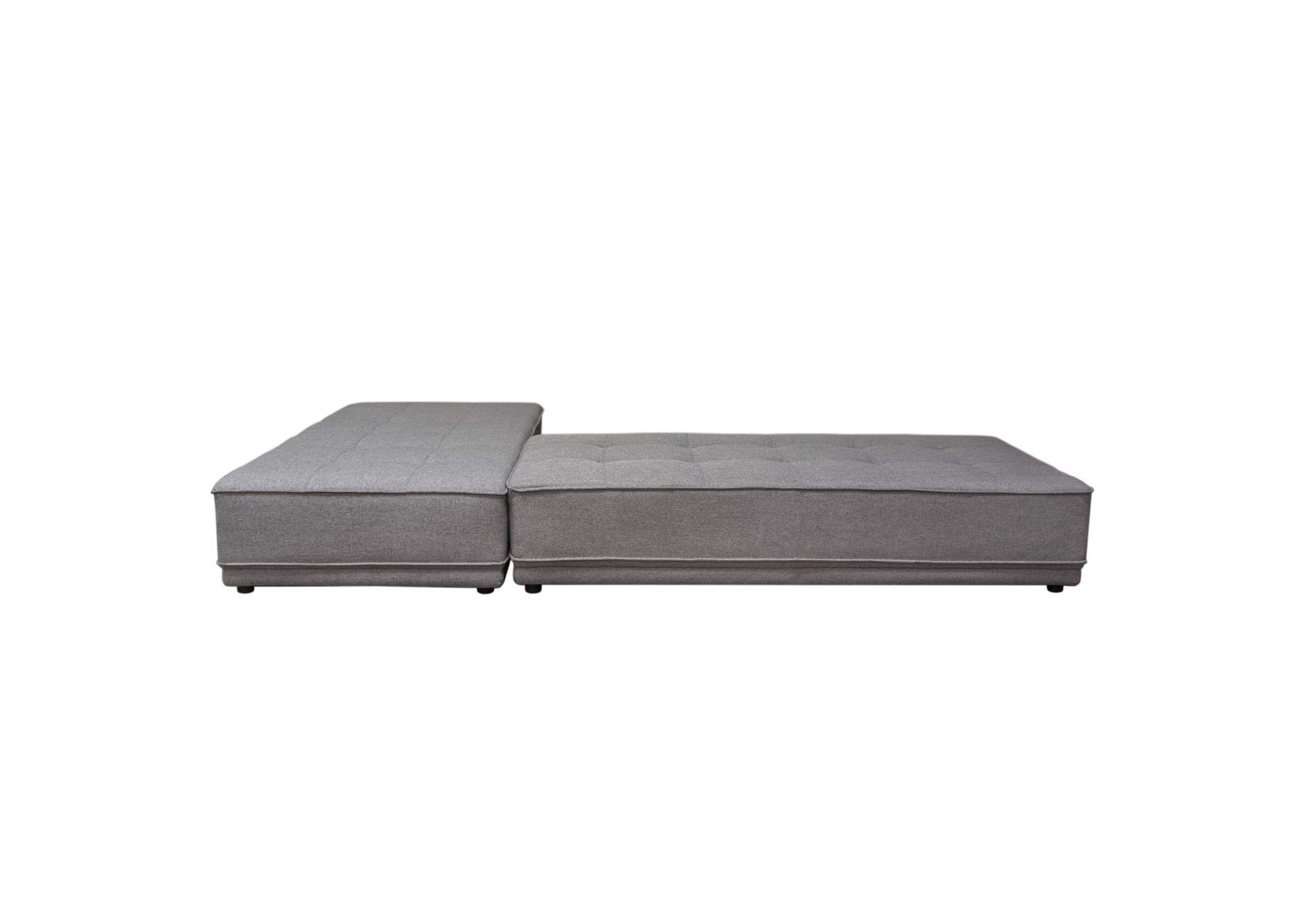 Slate 2PC Lounge Seating Platforms with Moveable Backrest Supports in Grey Polyester Fabric by Diamond Sofa,Diamond Sofa