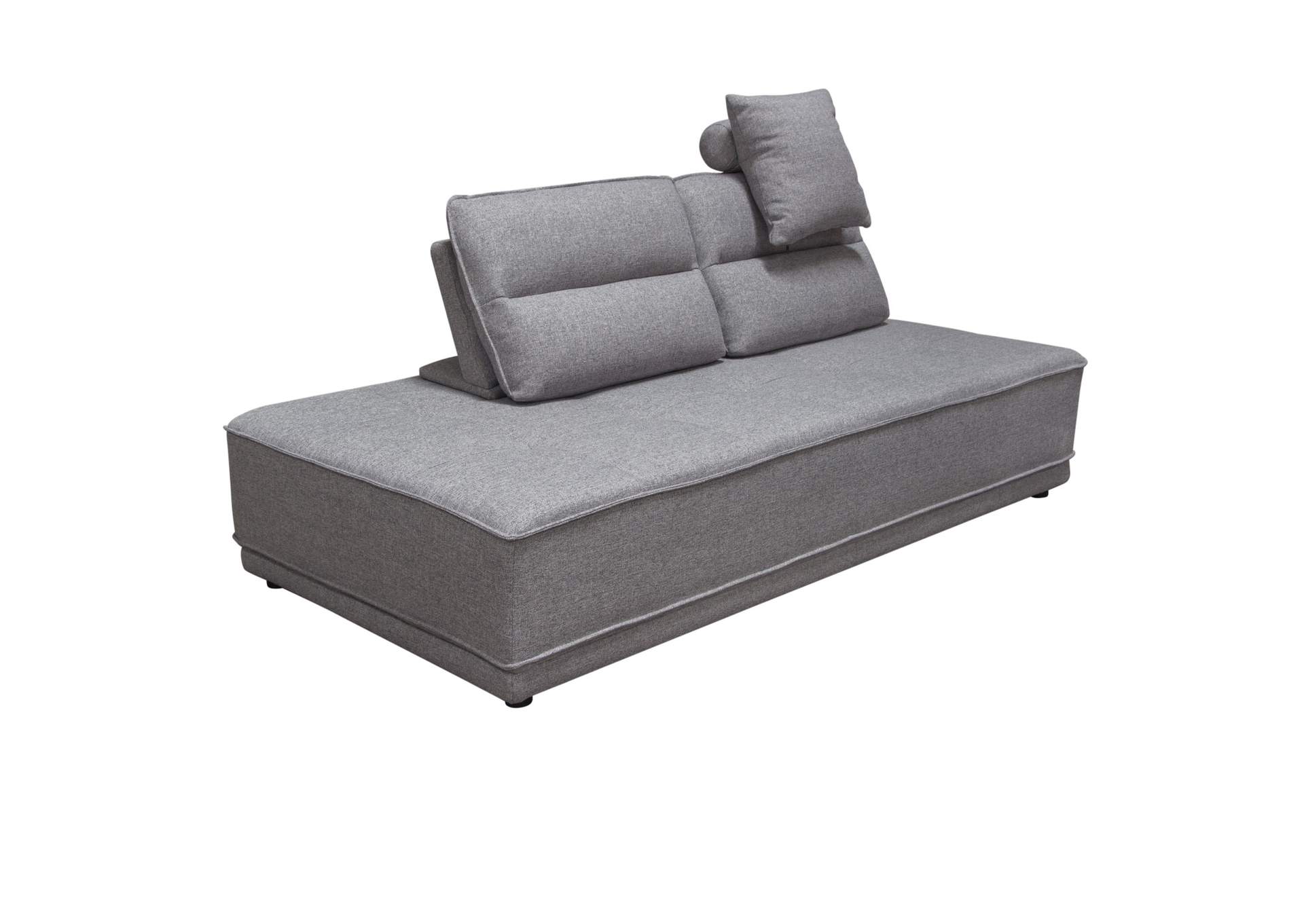 Slate Lounge Seating Platform with Moveable Backrest Supports in Grey Polyester Fabric by Diamond Sofa,Diamond Sofa