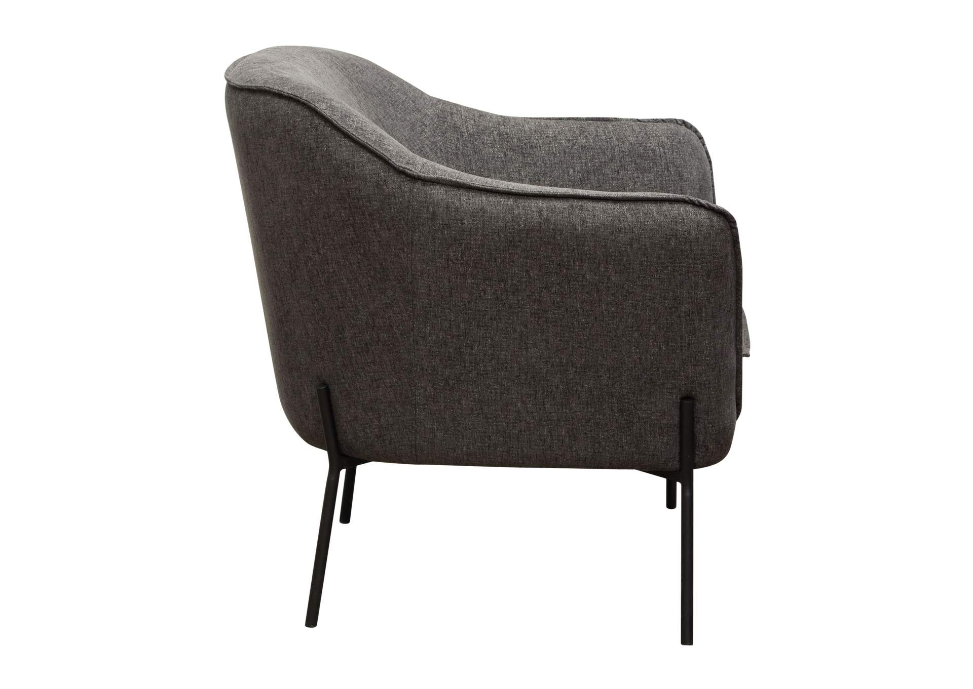 Status Accent Chair in Grey Fabric with Metal Leg by Diamond Sofa,Diamond Sofa