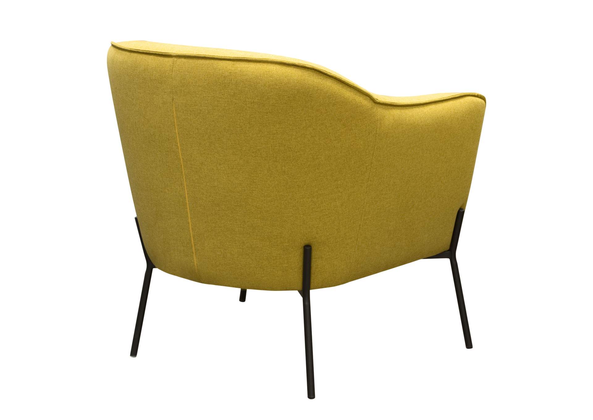 Status Accent Chair in Yellow Fabric with Metal Leg by Diamond Sofa,Diamond Sofa