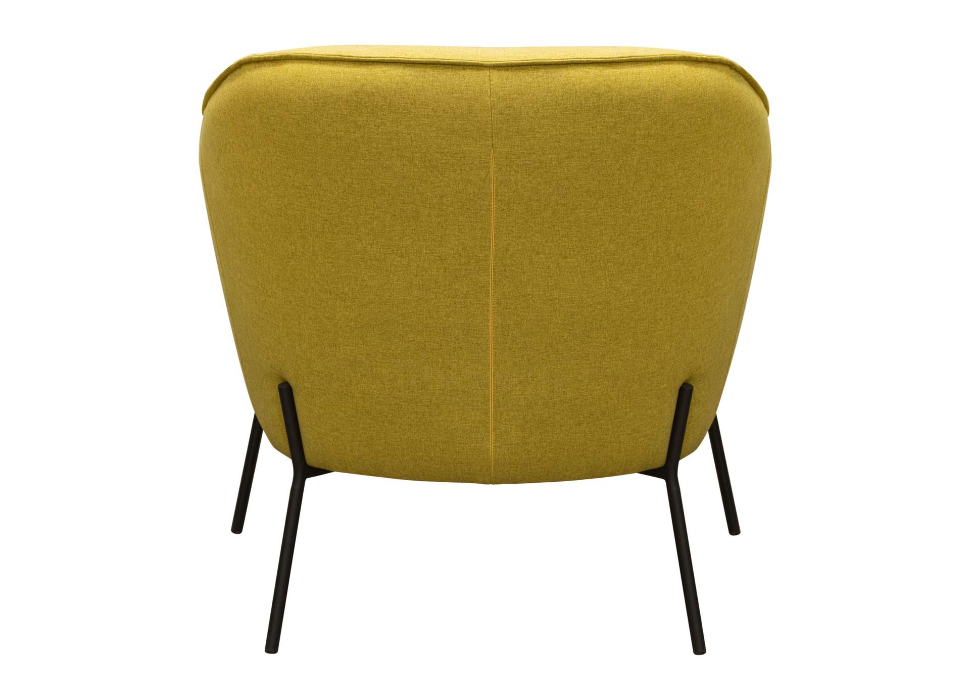 Status Accent Chair in Yellow Fabric with Metal Leg by Diamond Sofa,Diamond Sofa