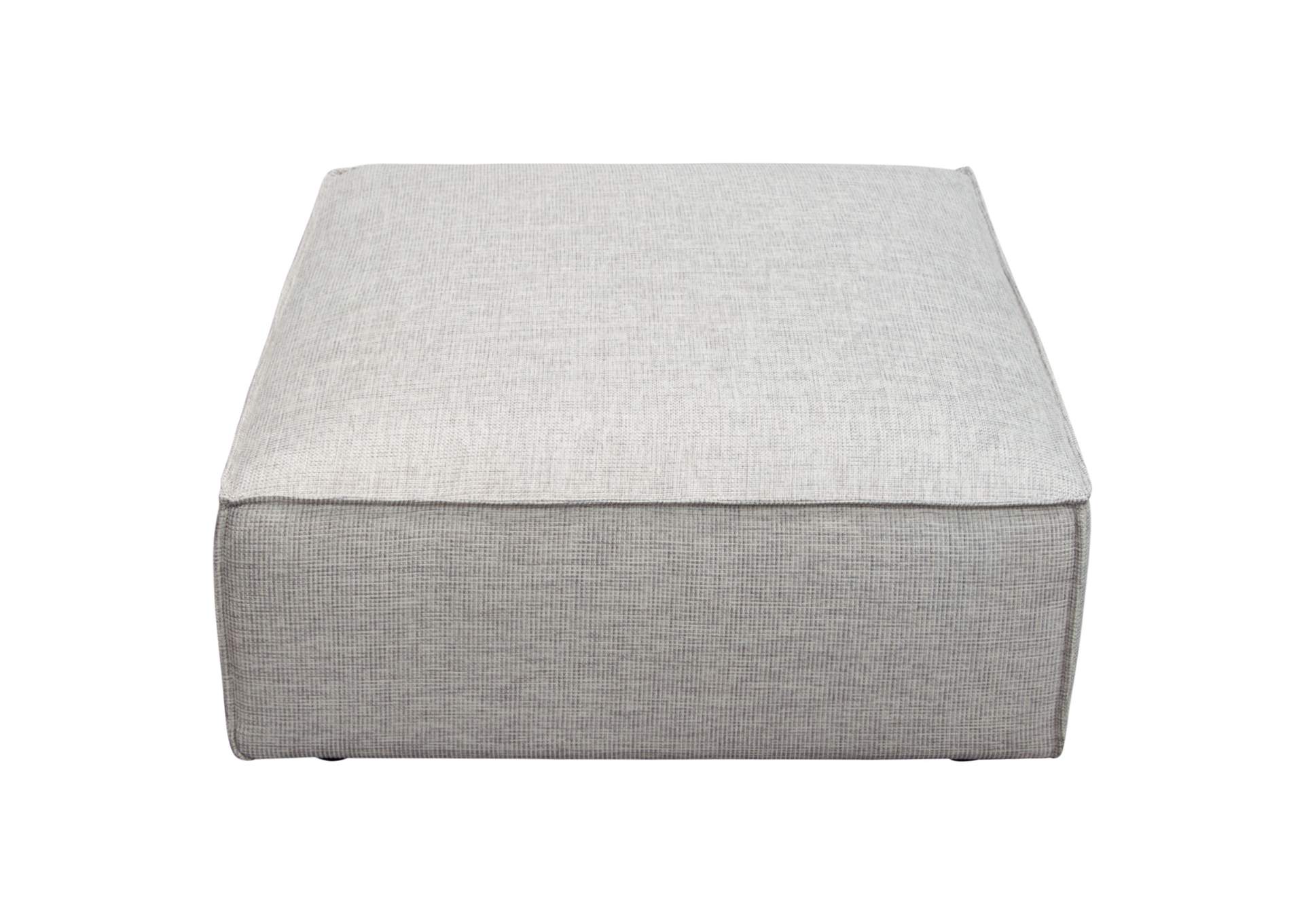 Vice Square Ottoman in Barley Fabric by Diamond Sofa,Diamond Sofa