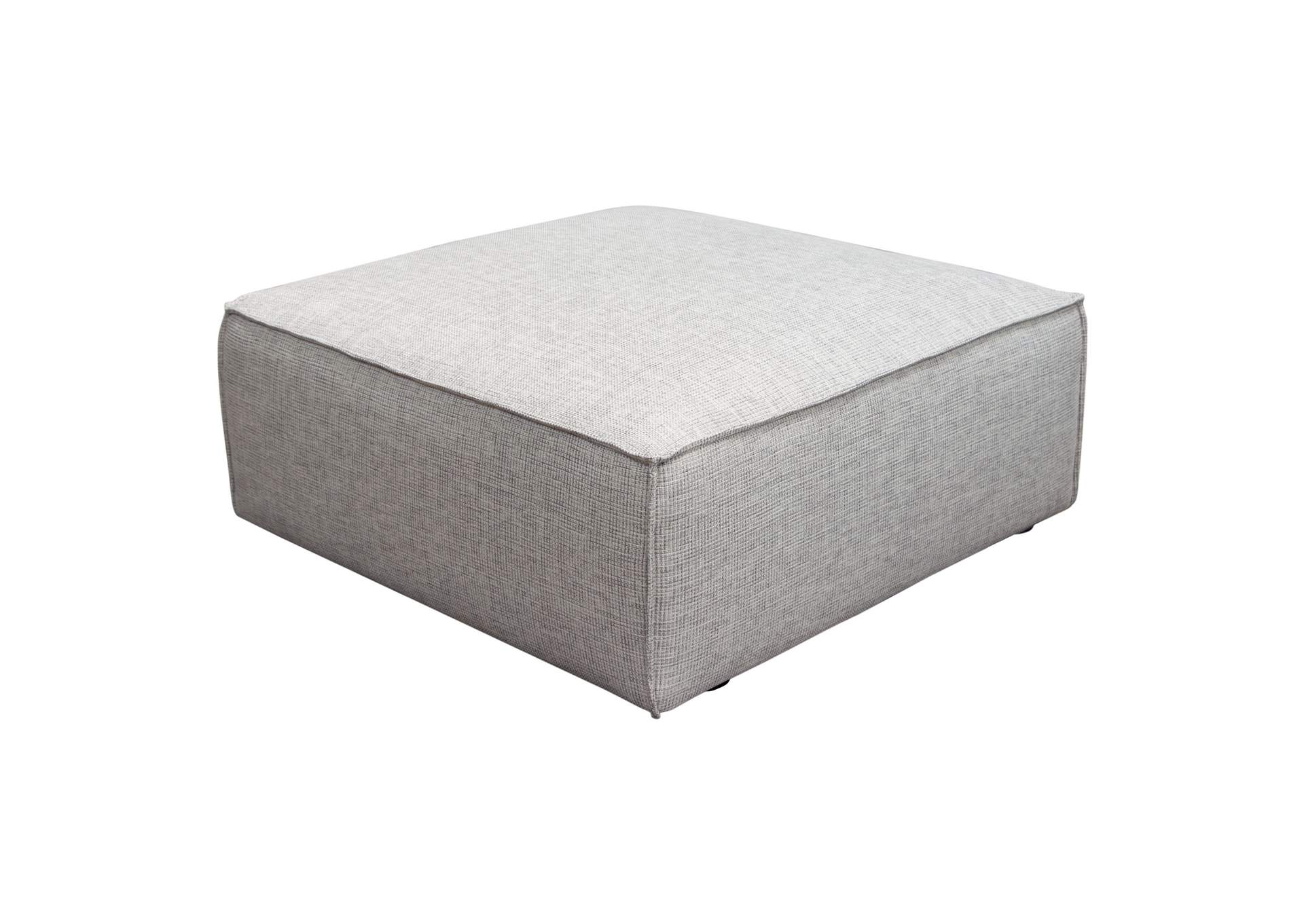 Vice Square Ottoman in Barley Fabric by Diamond Sofa,Diamond Sofa