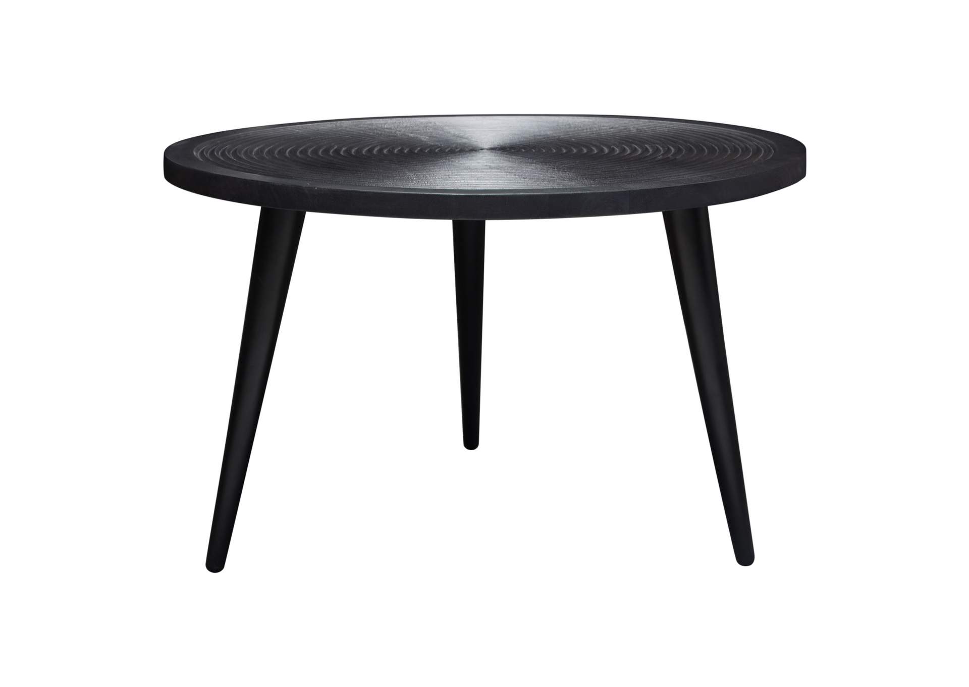 Vortex Round Cocktail Table in Solid Mango Wood Top in Black Finish & Iron Legs by Diamond Sofa,Diamond Sofa