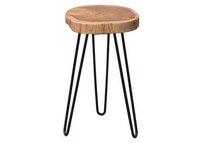Joss Natural Acacia One of a Kind Live Edge Accent Table w/ Black Hairpin Legs by Diamond Sofa