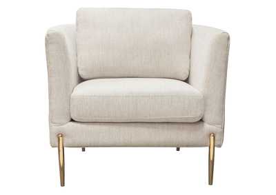 Image for Lane Chair in Light Cream Fabric with Gold Metal Legs by Diamond Sofa