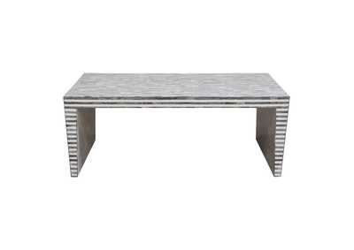 Image for Mosaic Cocktail Table w/ Bone Inlay in Linear Pattern by Diamond Sofa