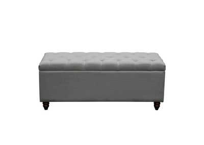 Image for Park Ave Tufted Lift-Top Storage Trunk by Diamond Sofa - Grey Linen