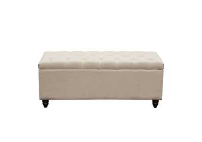 Image for Park Ave Tufted Lift-Top Storage Trunk by Diamond Sofa - Desert Sand Linen