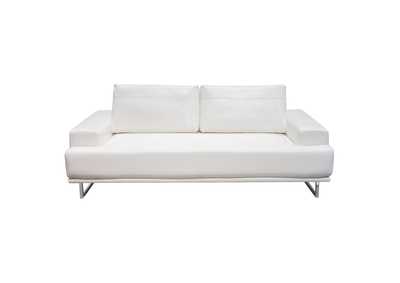 Image for Russo Sofa w/ Adjustable Seat Backs in White Air Leather by Diamond Sofa