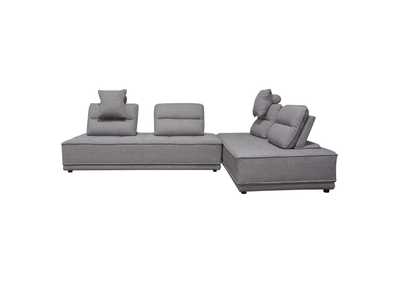 Image for Slate 2PC Lounge Seating Platforms with Moveable Backrest Supports in Grey Polyester Fabric by Diamond Sofa