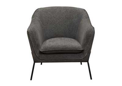 Image for Status Accent Chair in Grey Fabric with Metal Leg by Diamond Sofa