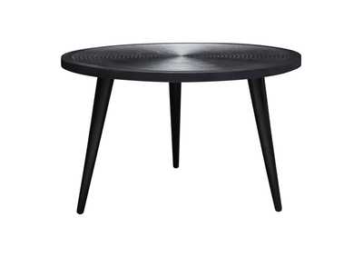 Image for Vortex Round Cocktail Table in Solid Mango Wood Top in Black Finish & Iron Legs by Diamond Sofa