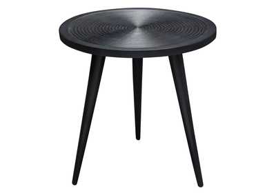 Image for Vortex Round End Table in Solid Mango Wood Top in Black Finish & Iron Legs by Diamond Sofa