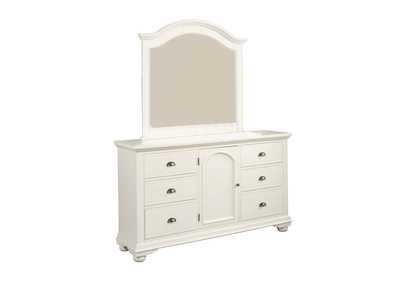 Brookpine White Dresser & Mirror Set