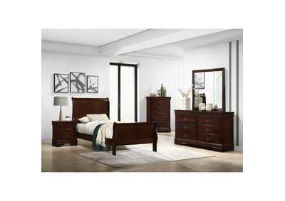 Louis Philippe Twin Panel Bed In Cherry