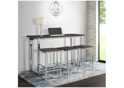 Image for Nadia - Brown Top - 3A Bar Table Single Pack Table Three Stools