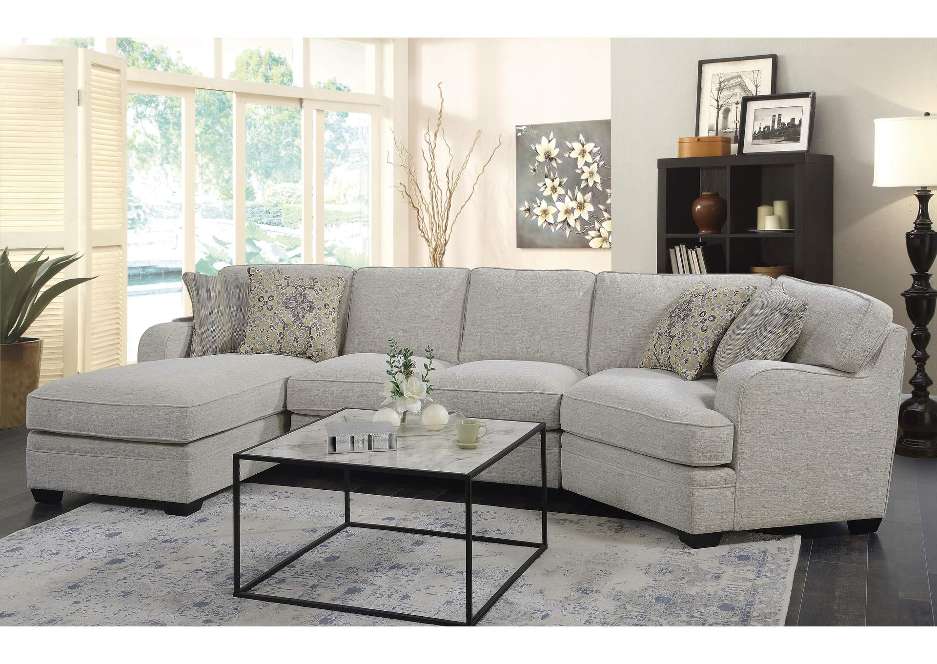 Analiese Lsf Chaise Sectional,Emerald Home Furnishings