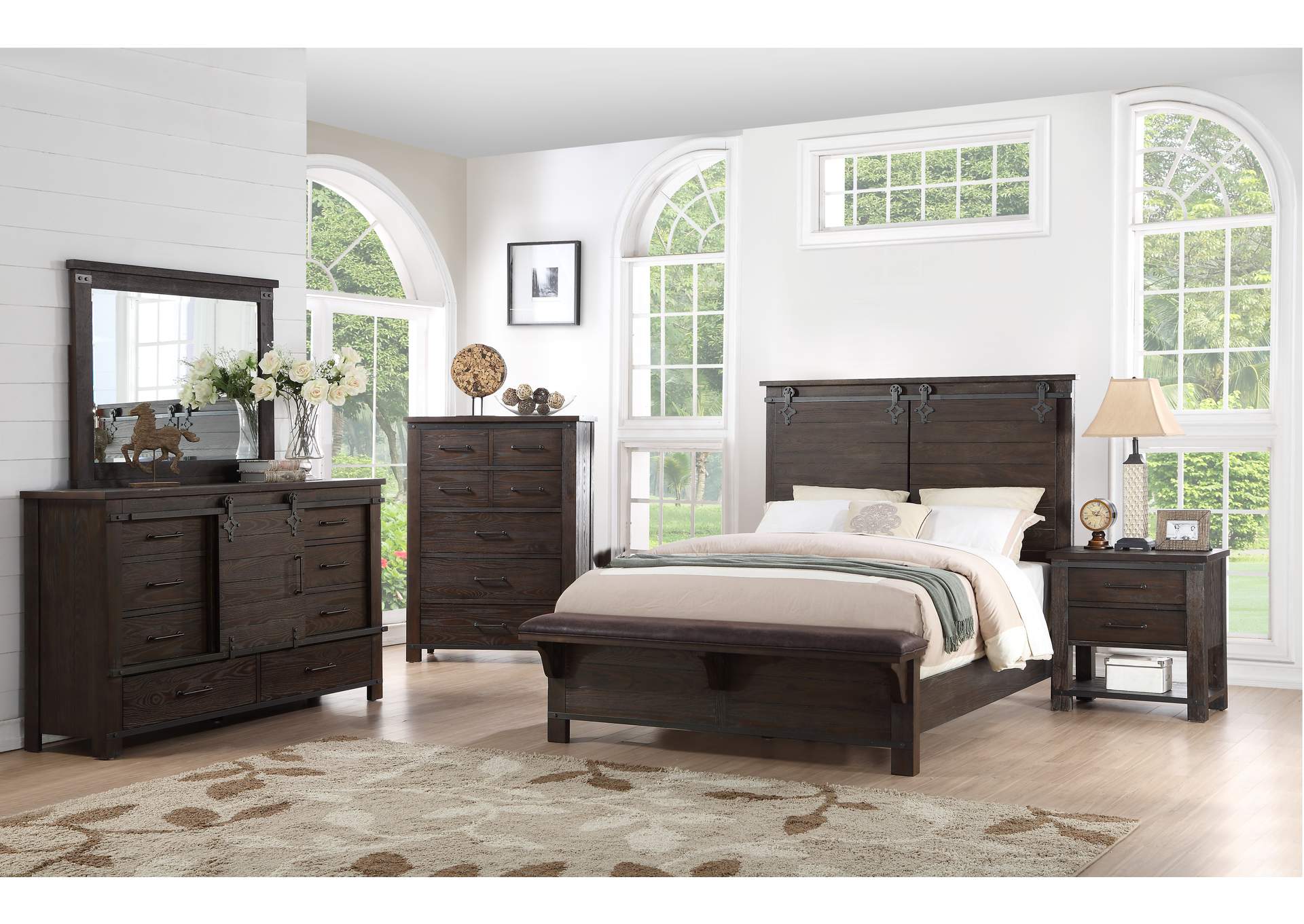 Newton Queen Bed,Emerald Home Furnishings