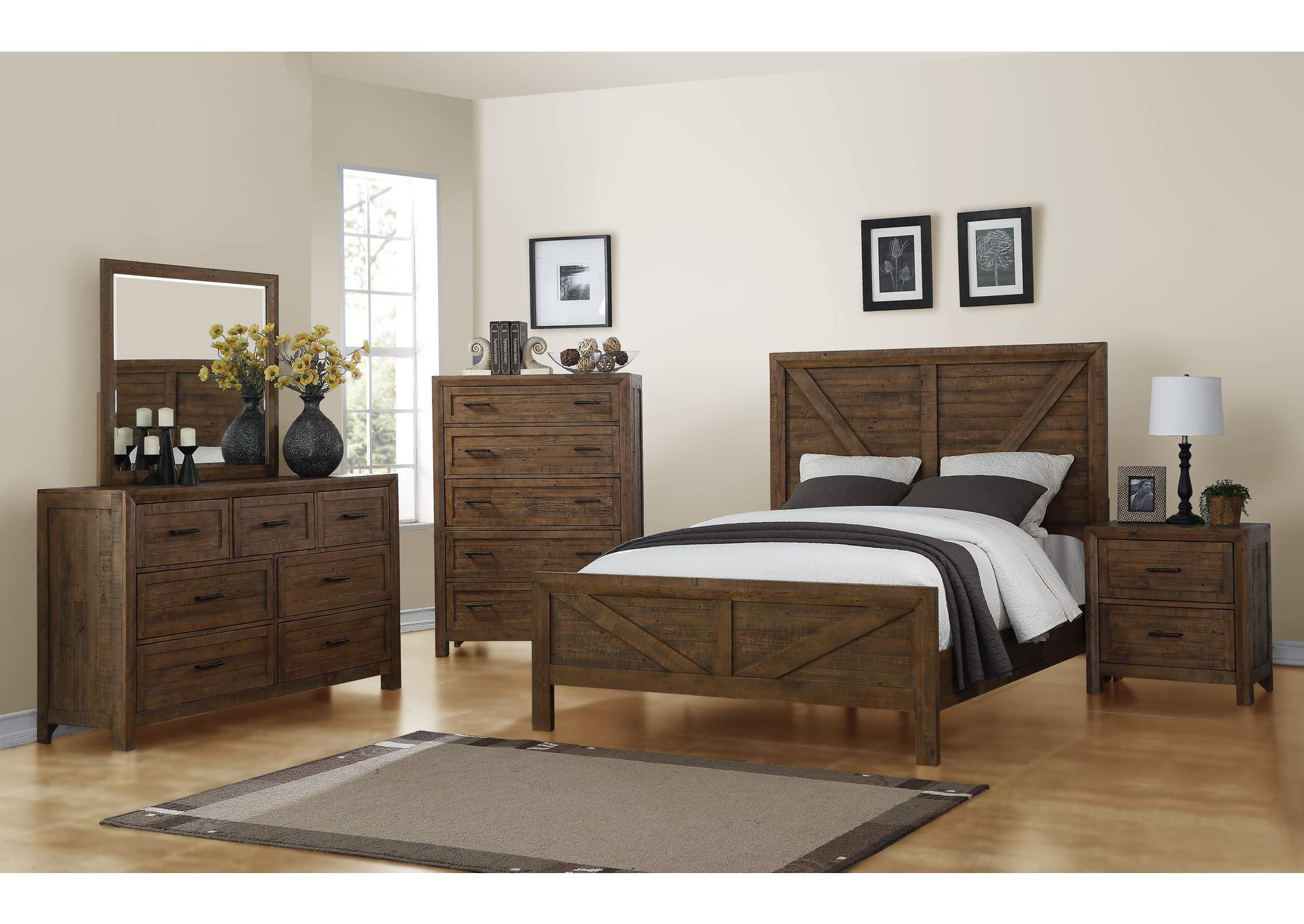 Pine Valley Queen Bed,Emerald Home Furnishings