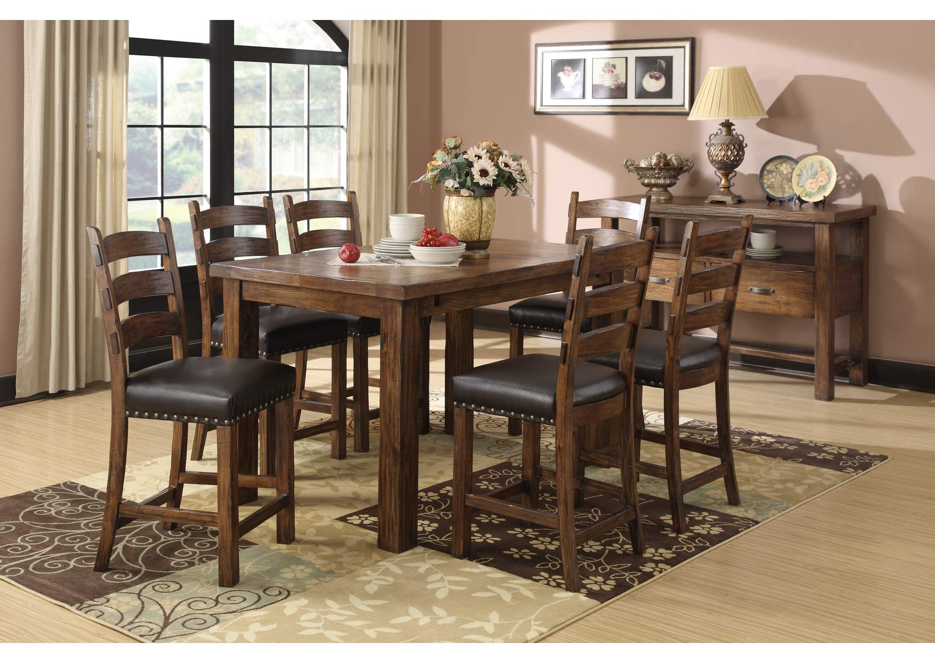 Chambers Creek Gathering Height Butterfly Leaf Dining Table,Emerald Home Furnishings