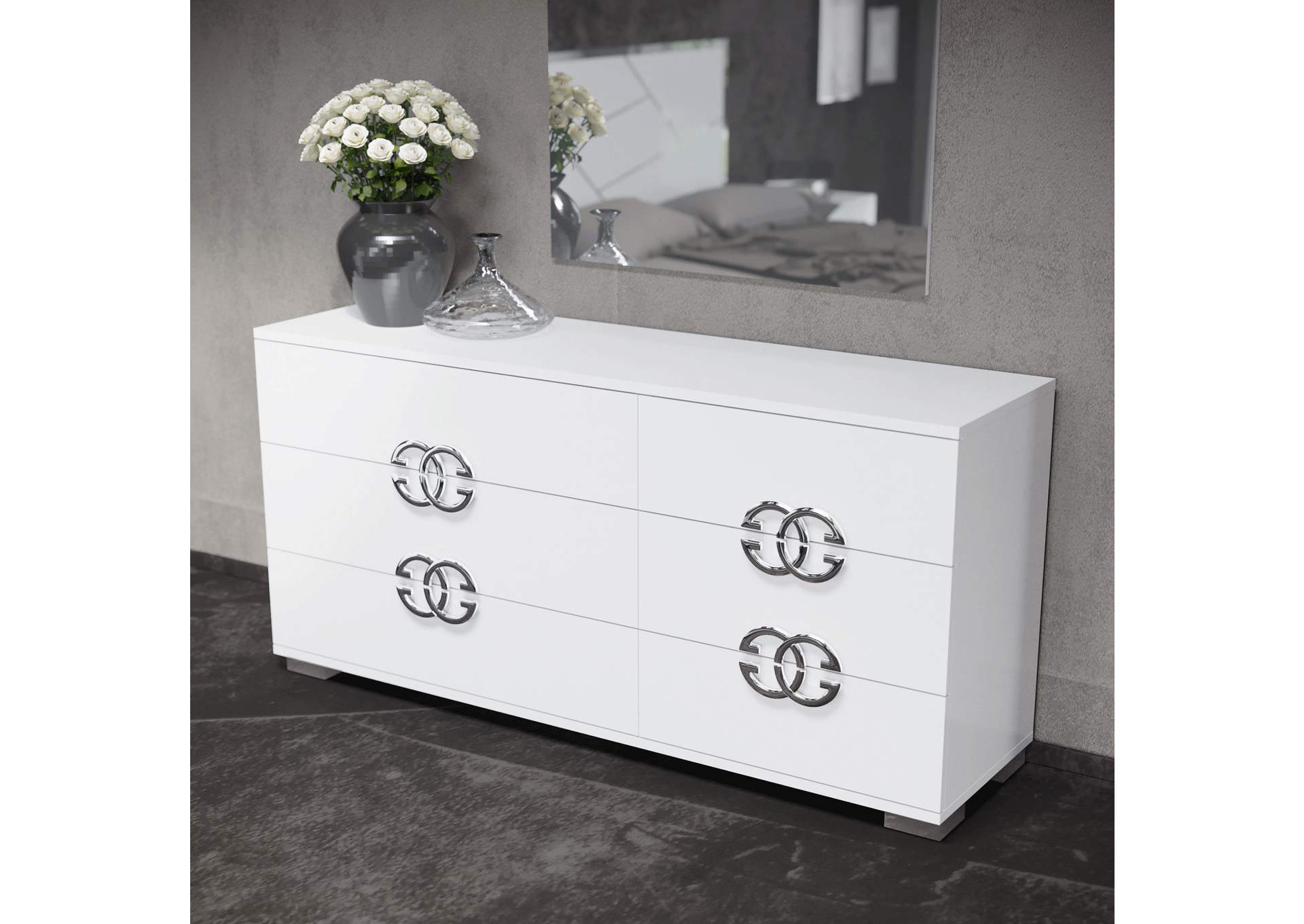 Dafne Double Dresser White,ESF Wholesale Furniture