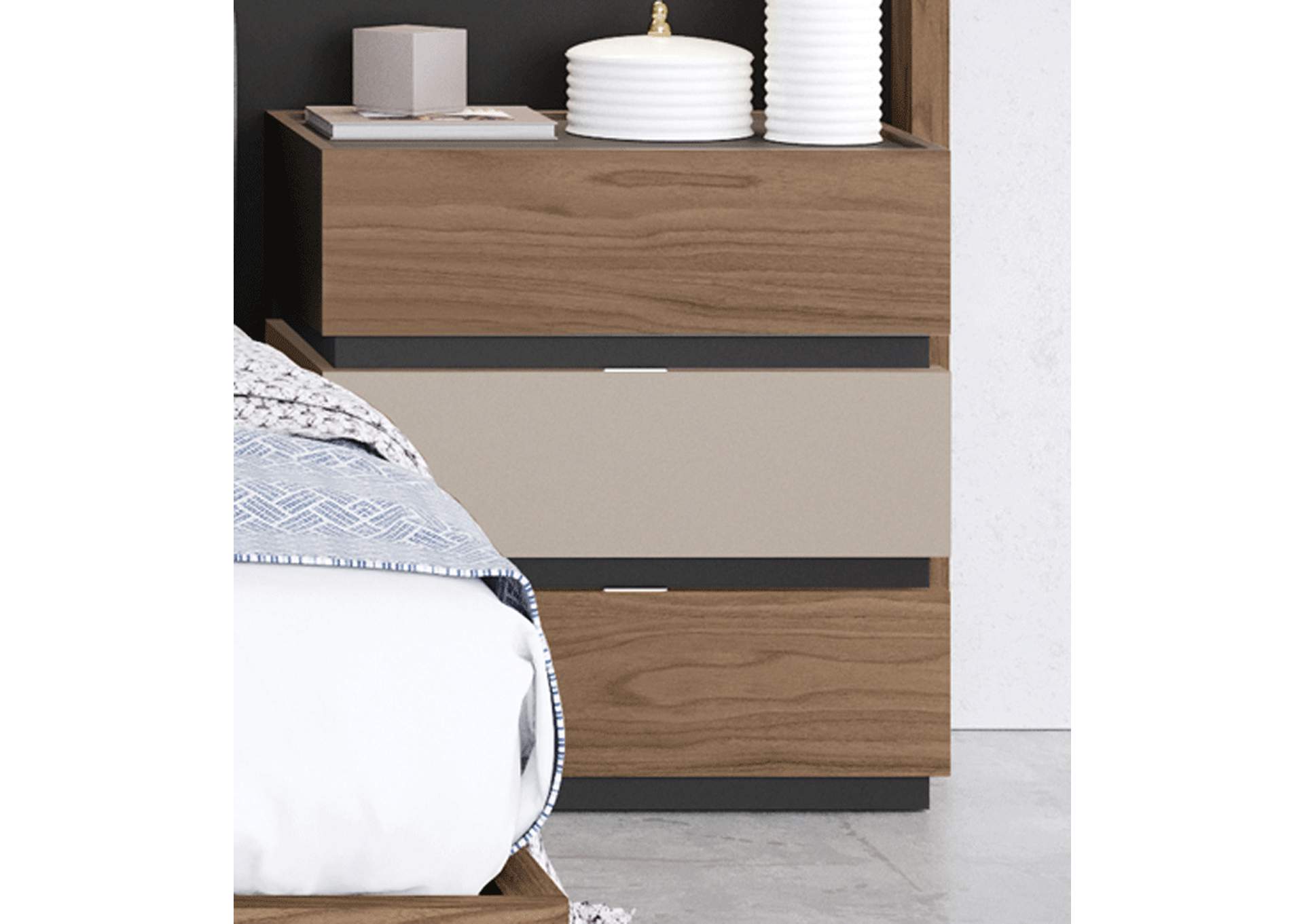 Leo Nightstand 3 Drawers,ESF Wholesale Furniture