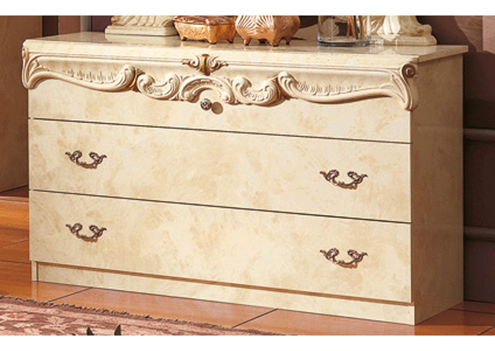 Barocco Single Dresser Ivory,ESF Wholesale Furniture