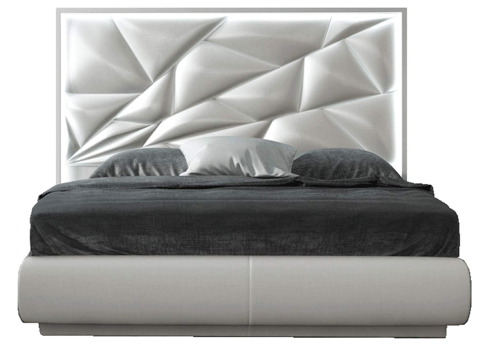 Kiu Queen Bed with Light,ESF Wholesale Furniture