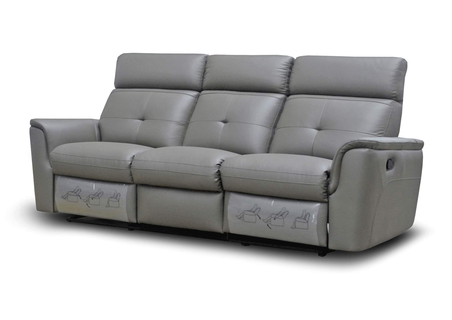 8501 3 Sofa Dark Grey,ESF Wholesale Furniture