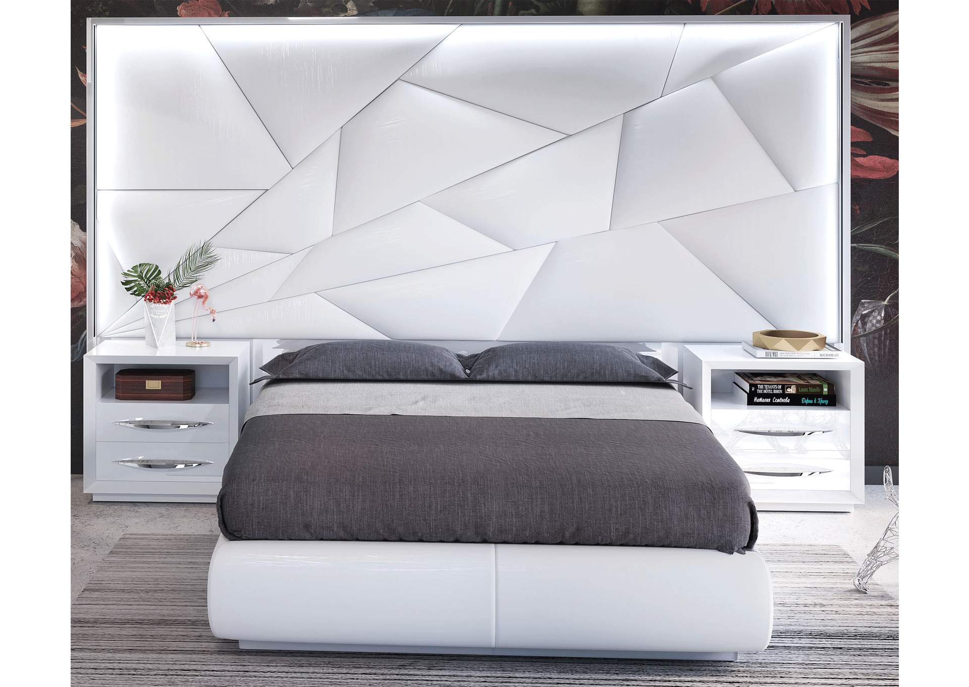 Majesty Bed King W - Light,ESF Wholesale Furniture