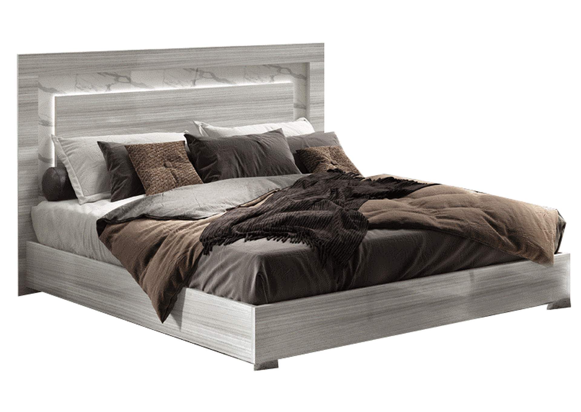Carrara Bed Queen Grey,ESF Wholesale Furniture