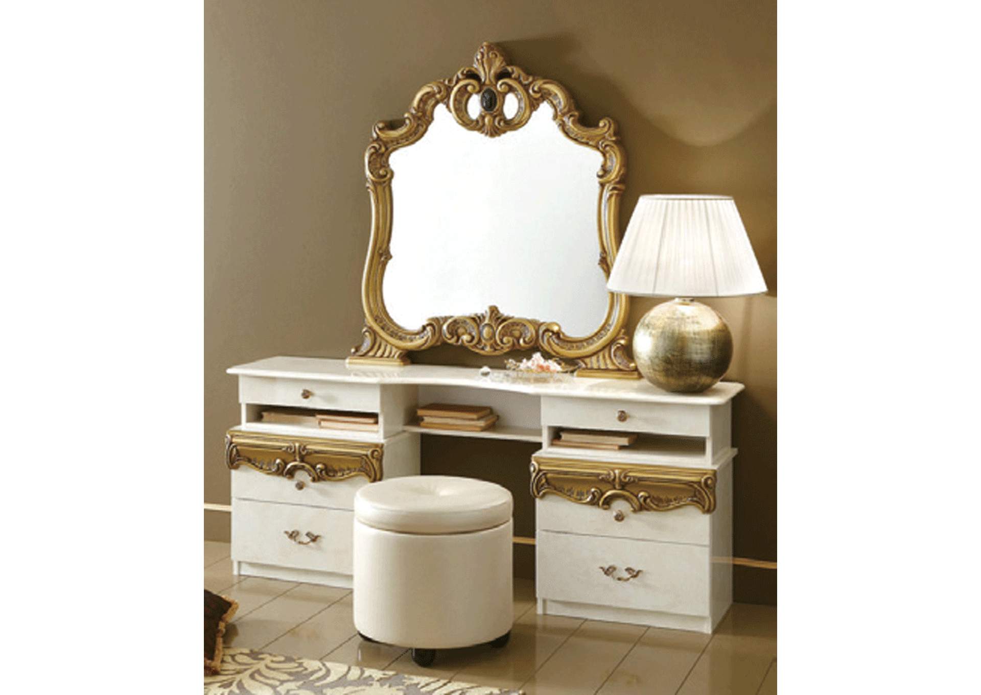 Vanity Dresser Ivory - Gold,ESF Wholesale Furniture