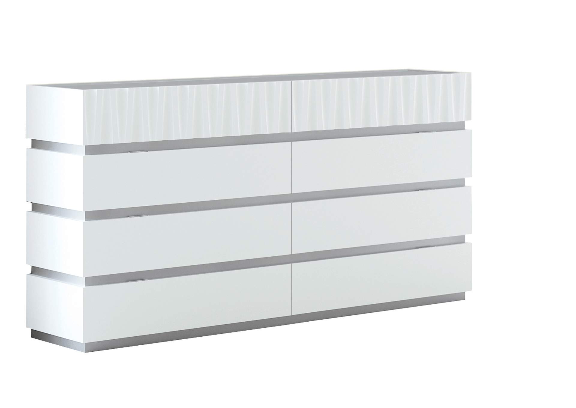 Marina White Double Dresser,ESF Wholesale Furniture