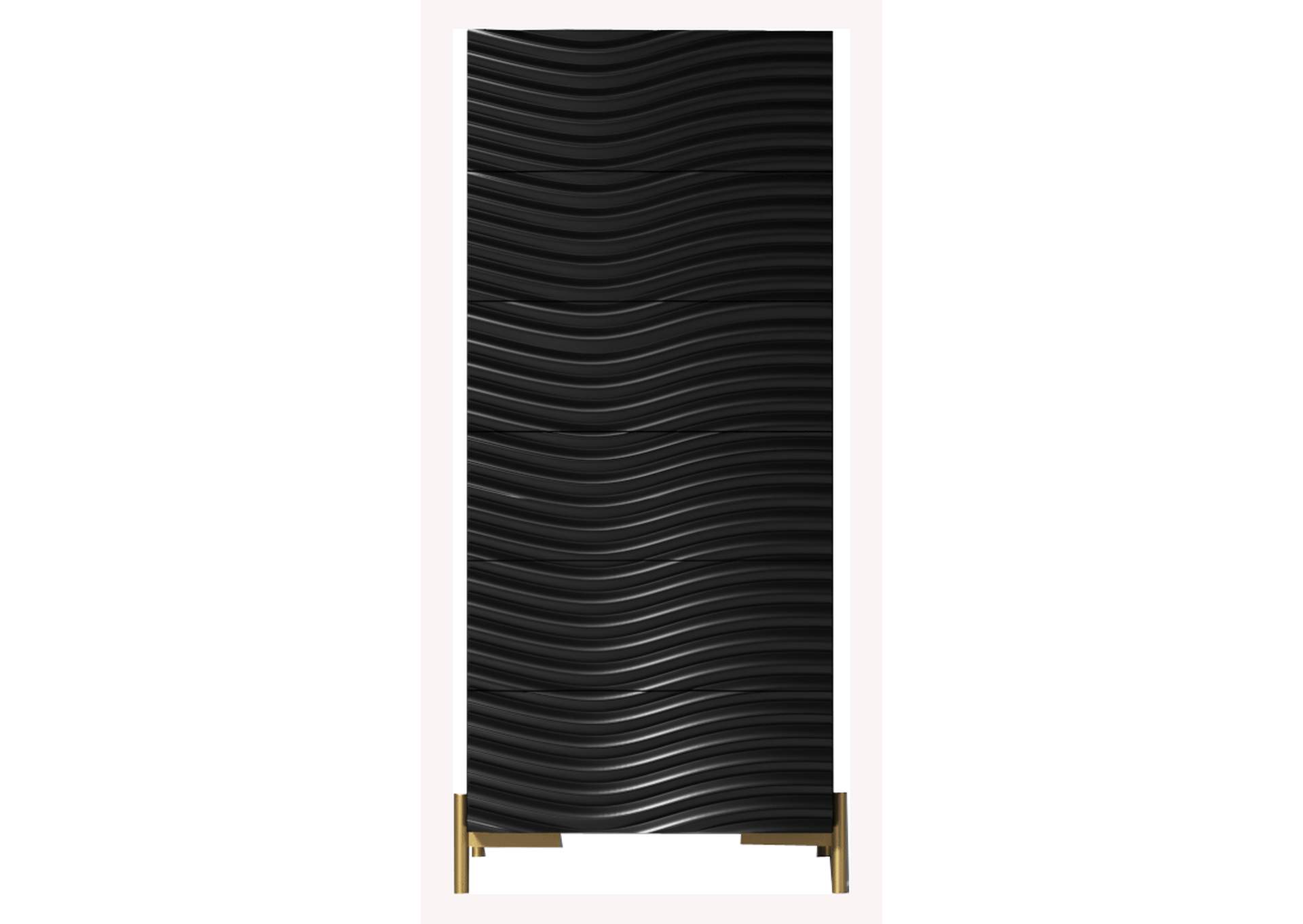 Wave Chest Dark Grey,ESF Wholesale Furniture