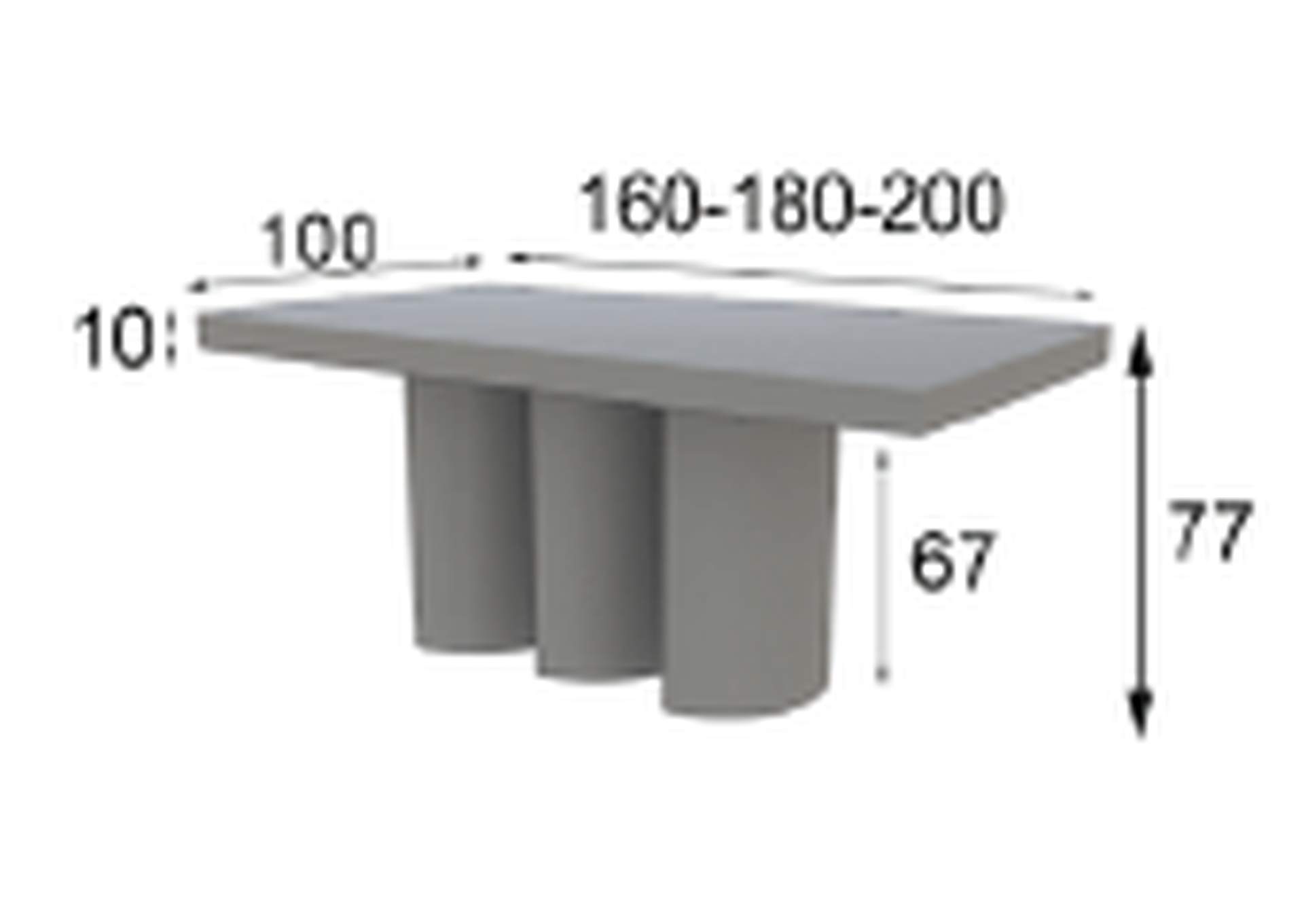 Dining Table C Shape,ESF Wholesale Furniture