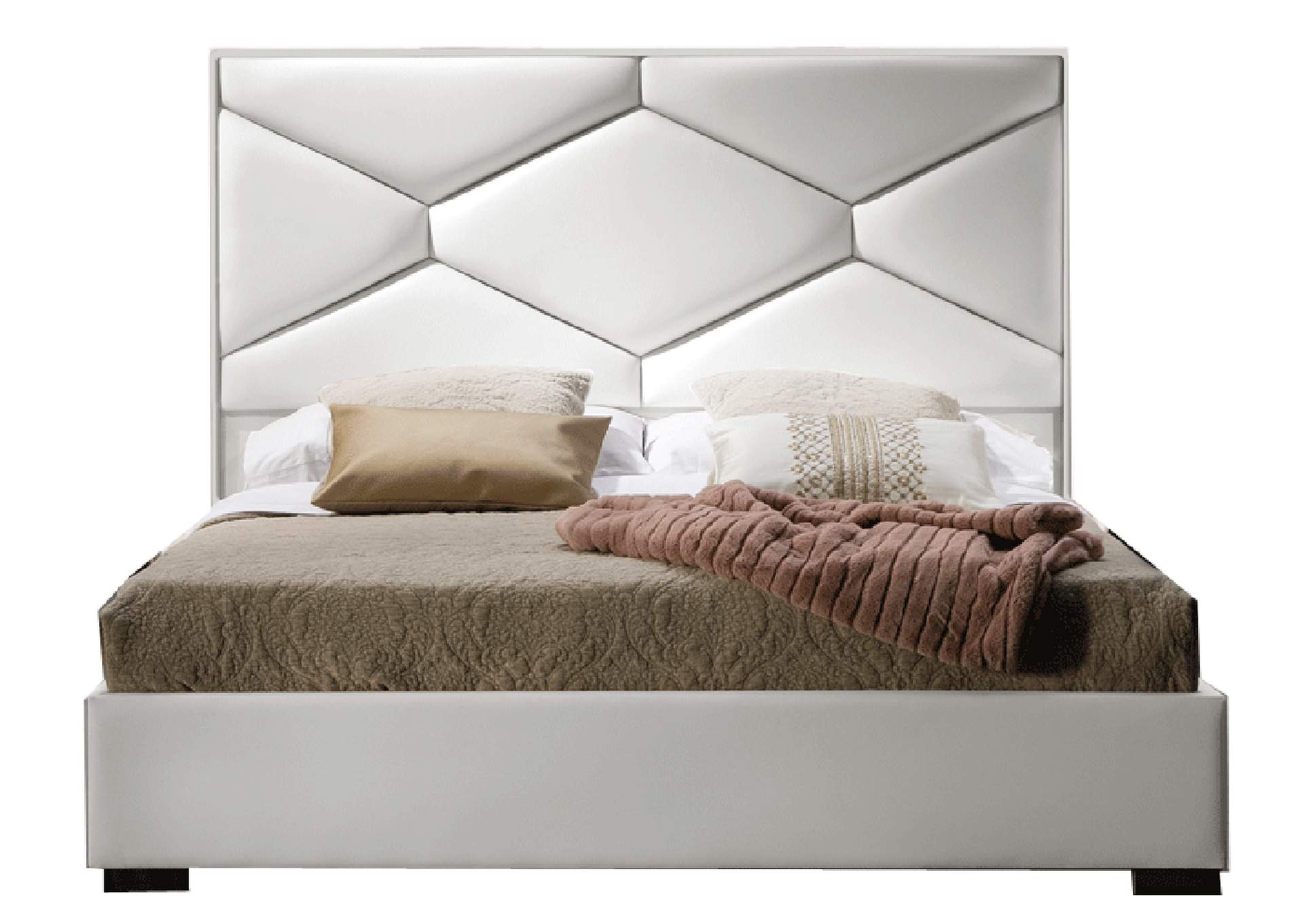 Martina Lux Queen Size Bed with Storage,ESF Wholesale Furniture