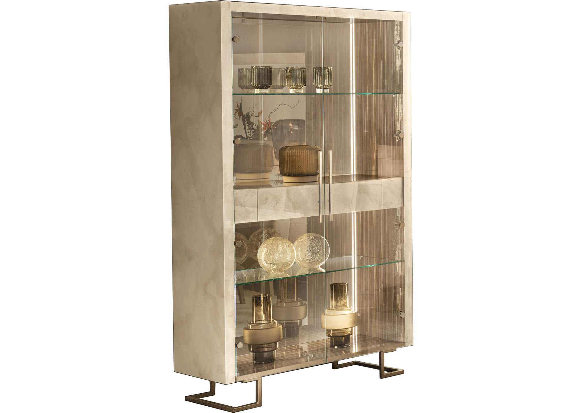 Luce 2 Door Cabinet with Drawer,ESF Wholesale Furniture