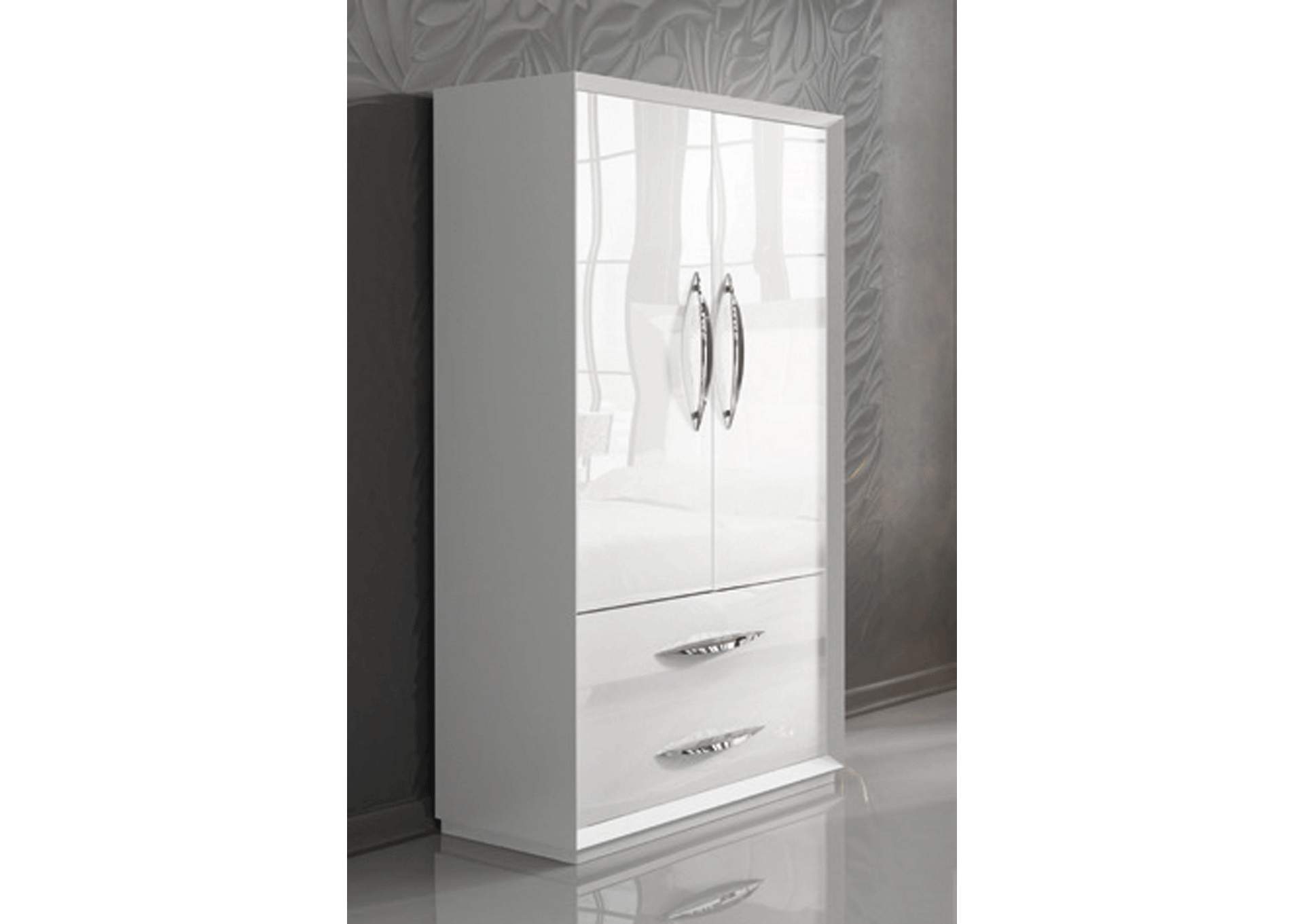 Carmen White 2-door Wardrobe,ESF Wholesale Furniture
