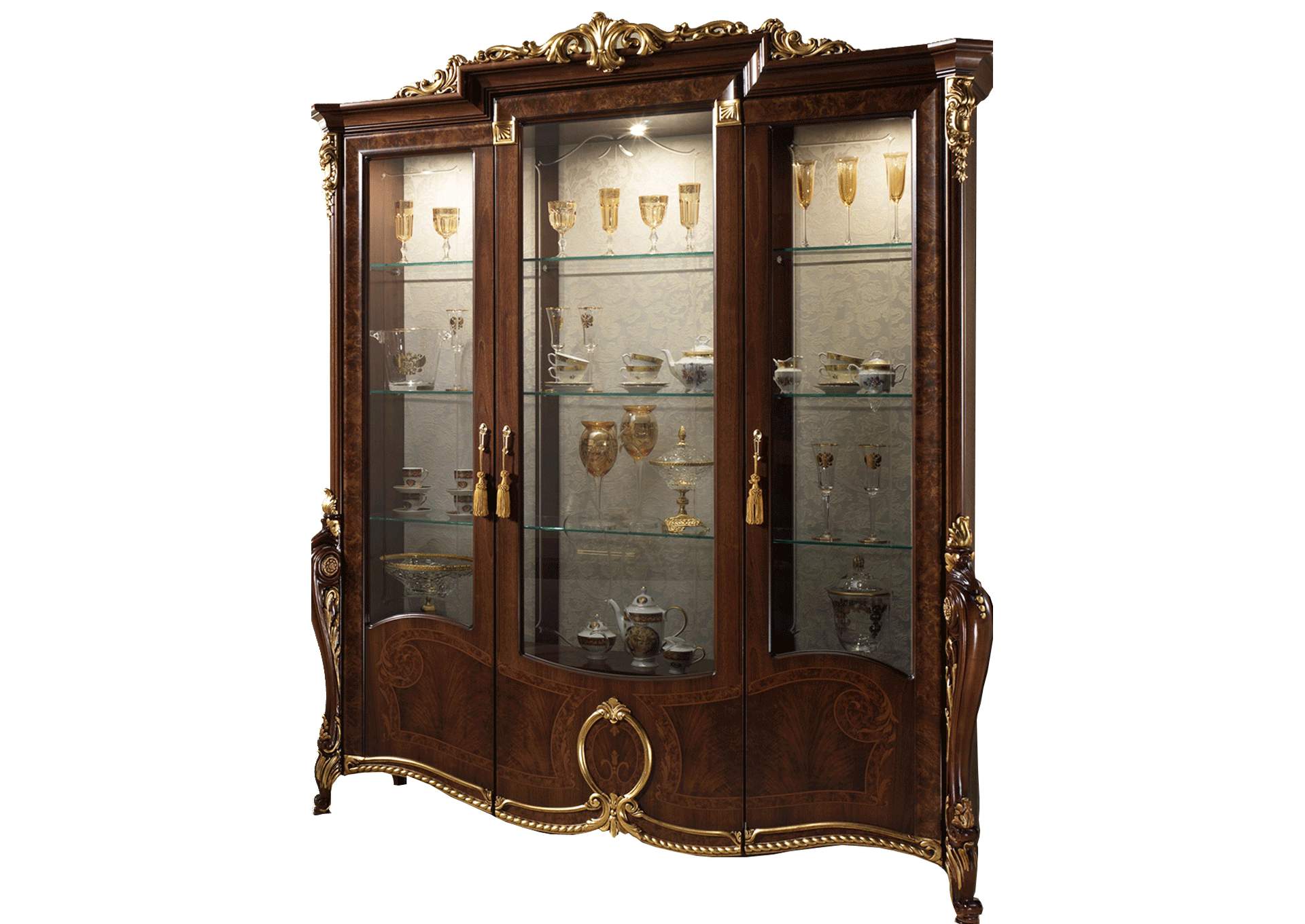 Donatello 3-door China with Glass Back Panel,ESF Wholesale Furniture