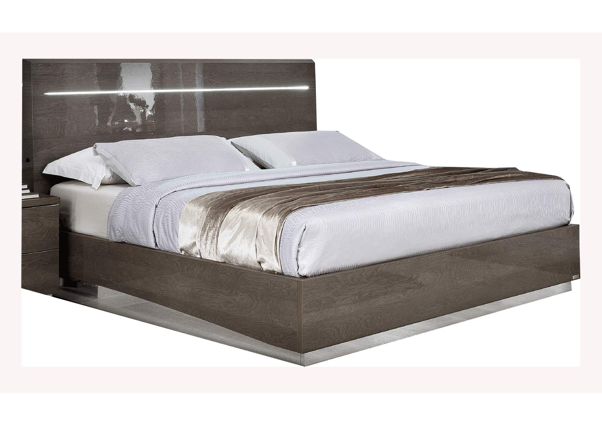 Platinum "legno " King Size Bed Silver Birch,ESF Wholesale Furniture