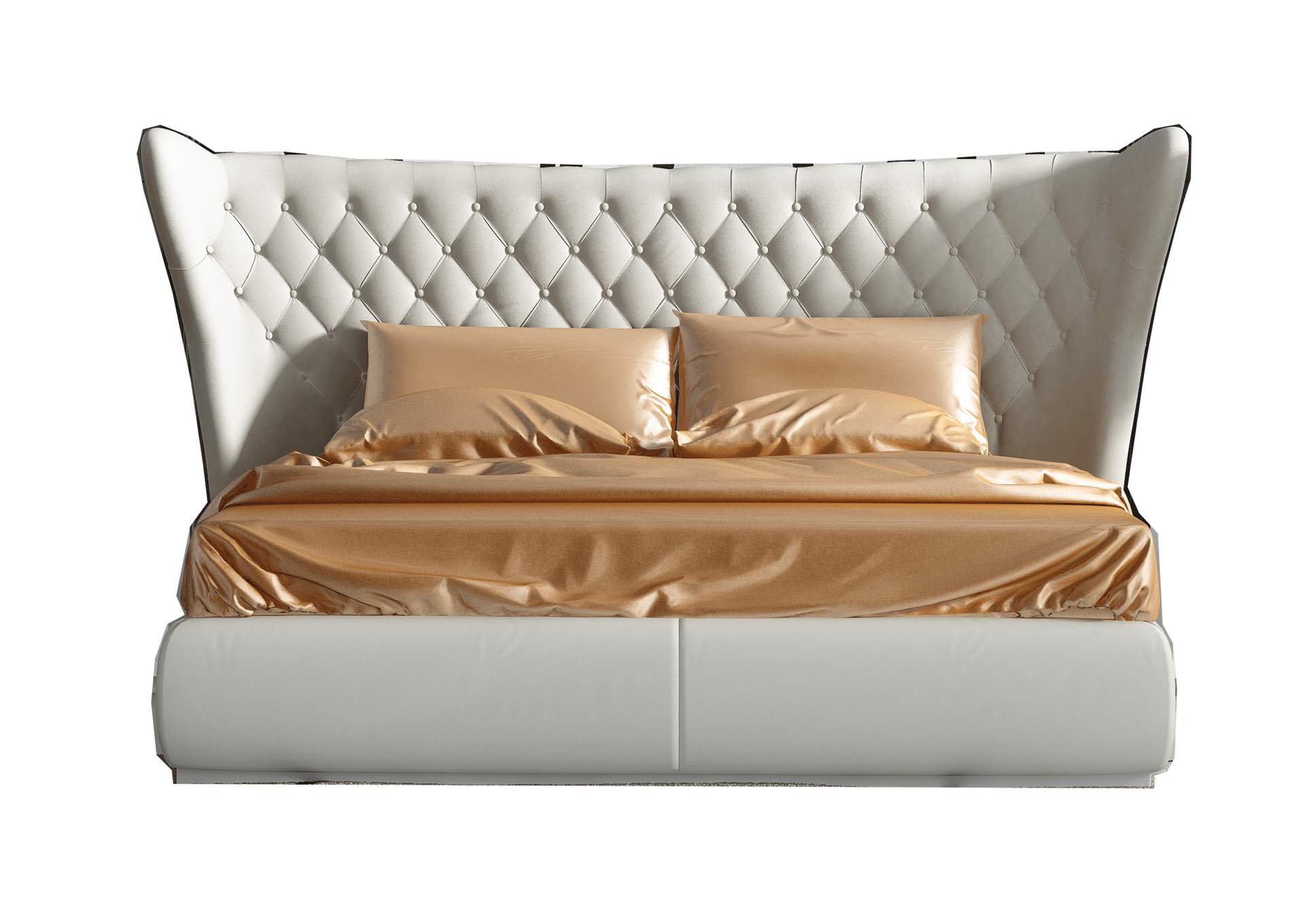 Miami Queen Size Bed White,ESF Wholesale Furniture