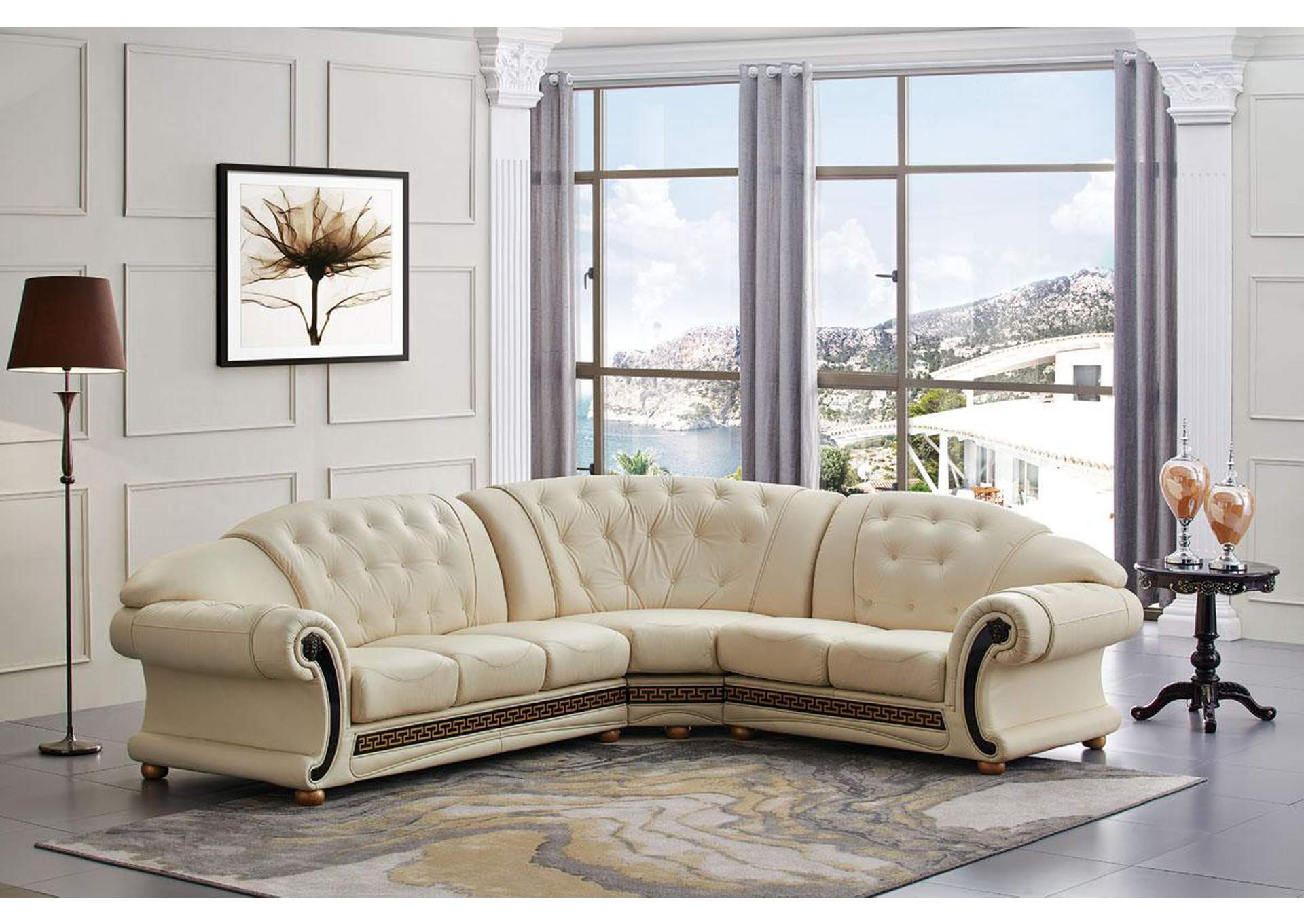 Apolo Sectional Right Facing Ivory,ESF Wholesale Furniture