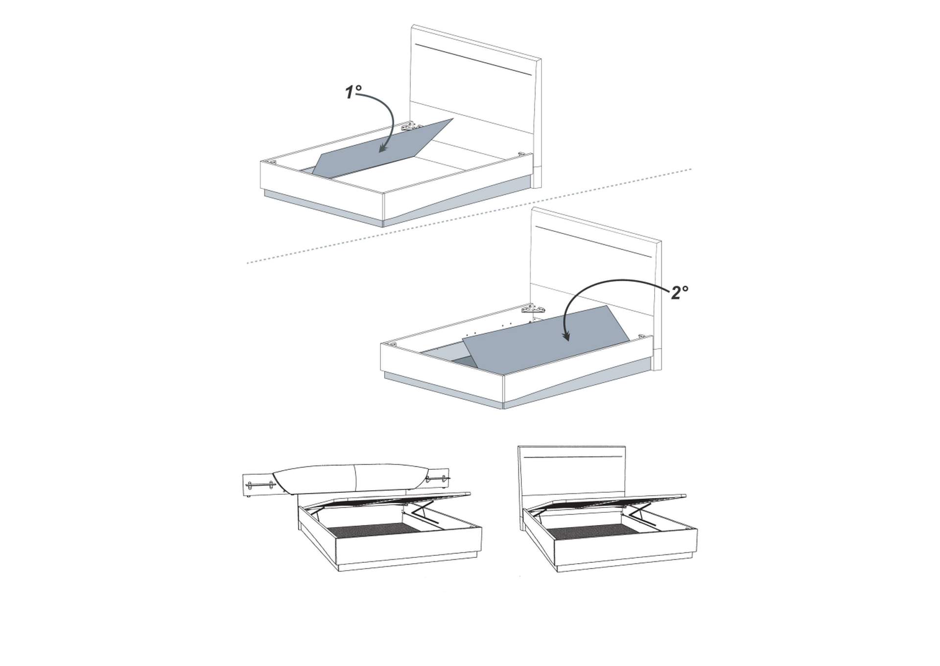 Ambra King Storage KIT,ESF Wholesale Furniture