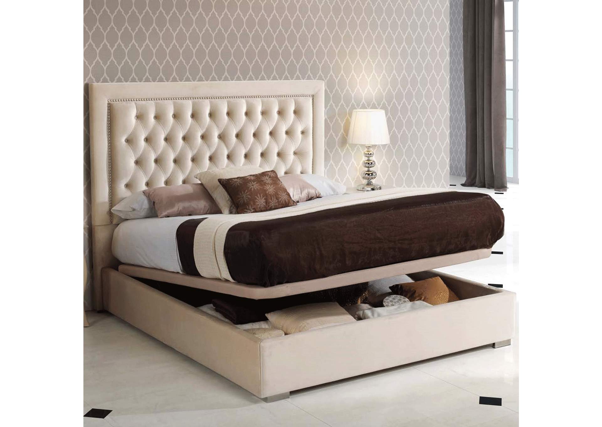 Adagio Queen Bed with Storage,ESF Wholesale Furniture
