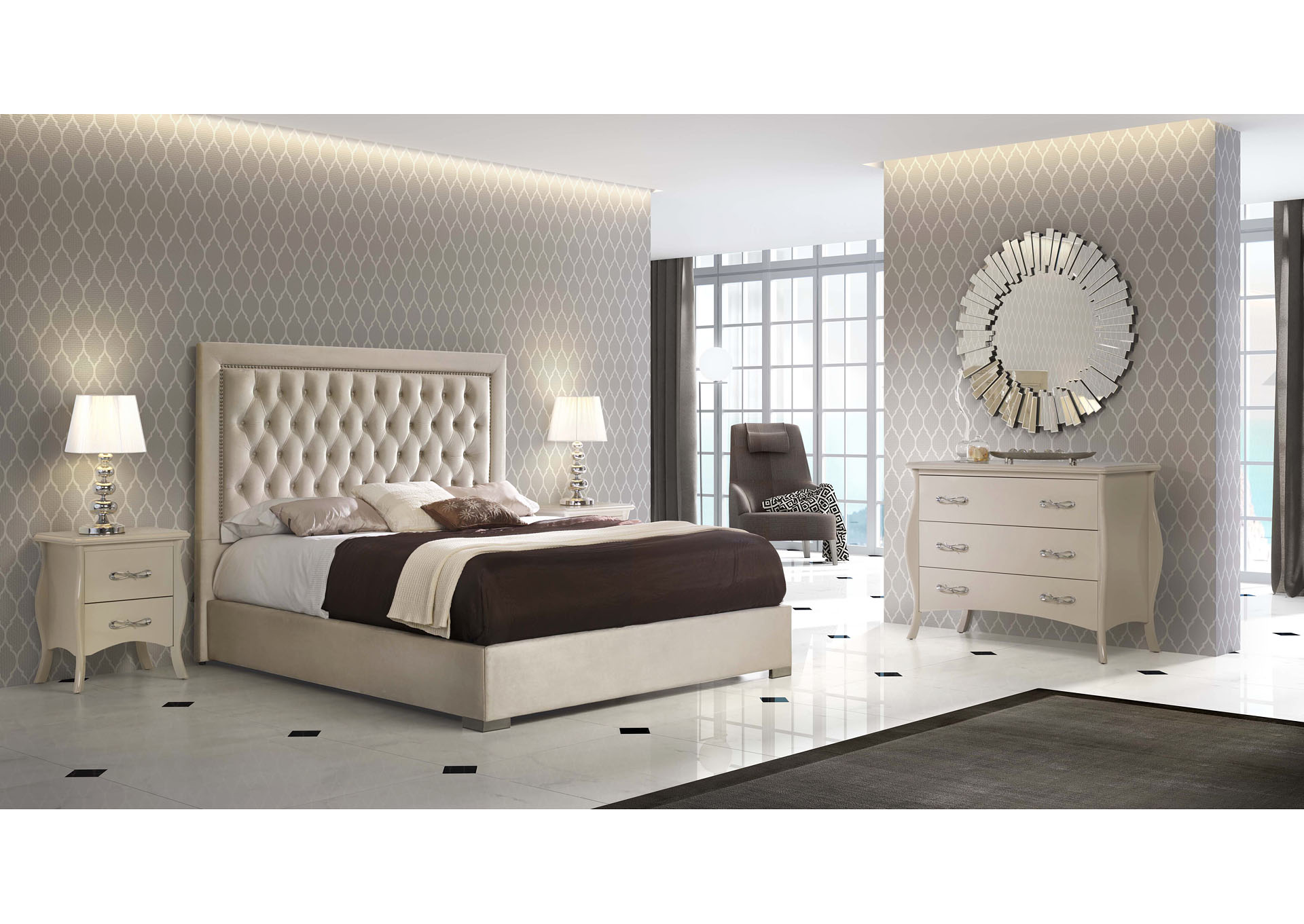 Adagio Beige Single Dresser,ESF Wholesale Furniture